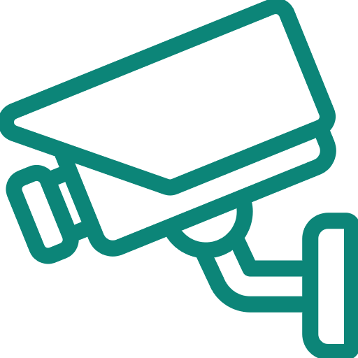 Icono de seguridad y vigilancia permanente
